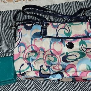 Coach Bag with Matching Wristlet Wallet